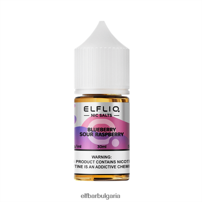 ELFBAR ELFLIQ Nic Salt 30ml боровинка кисела малина 8P06J812 Elf Bar Vape Flavors