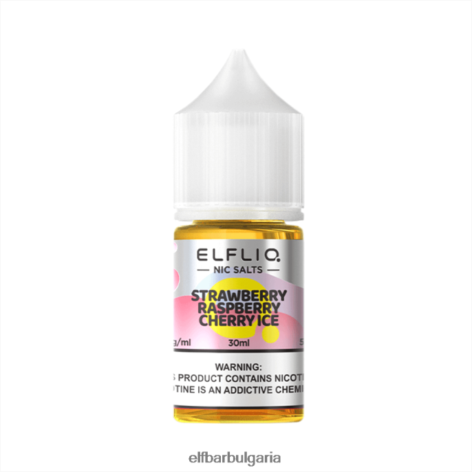 ELFBAR ELFLIQ Nic Salt 30ml Ягодова малинова черешов лед 8P06J832 Elf Bar Vape Цена