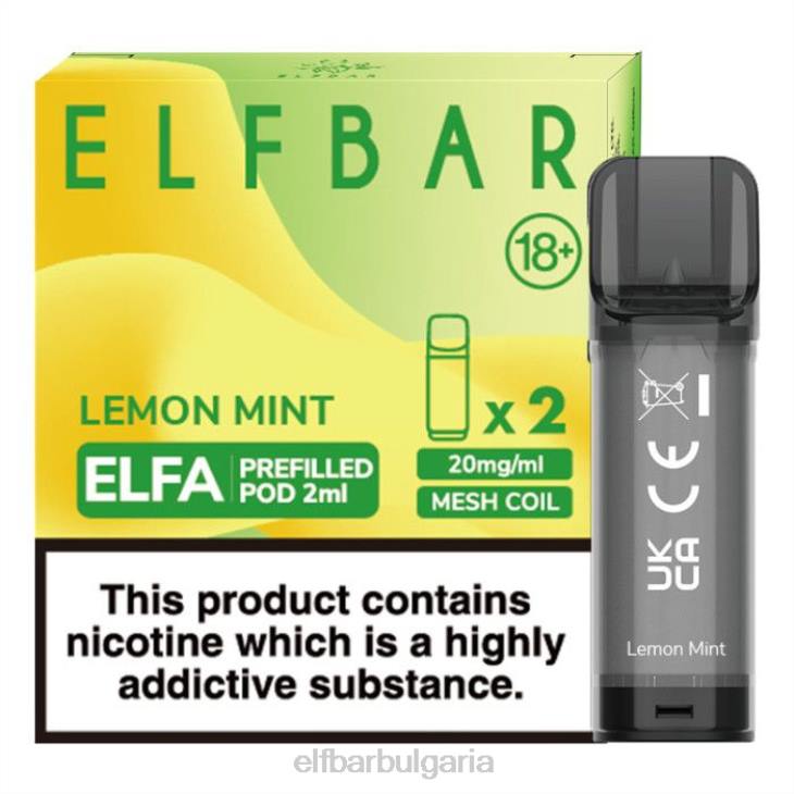 TN62110 elfbar elfa предварително напълнена капсула - 2 ml - 20 mg (2 опаковки) лимонова мента електронни цигари