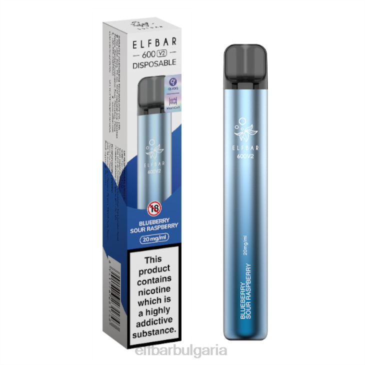TN6210 elfbar 600v2 вейп за еднократна употреба - 20 mg боровинка кисела малина електронни цигари