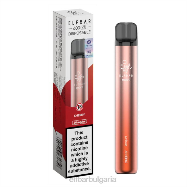 TN625 elfbar 600v2 вейп за еднократна употреба - 20 mg череша електронни цигари